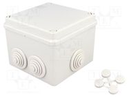 Enclosure: junction box; X: 113mm; Y: 113mm; Z: 87mm; wall mount ABB