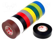 Tape: electrical insulating; W: 19mm; L: 25m; Thk: 0.13mm; PVC film SCAPA