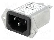 Connector: AC supply; socket; male; 4A; 250VAC; IEC 60320; C14 (E) 