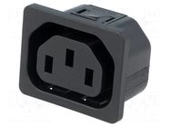 Connector: AC supply; socket; female; 10A; 250VAC; C13 (F); 6600-4 SCHURTER