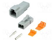 Connector: wire-wire; ATP; male + female; plug; for cable; PIN: 2 AMPHENOL