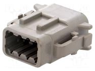 Connector: wire-wire; plug; female; DTM; PIN: 8; IP68; for cable DEUTSCH