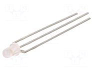 LED; yellow/green; 3mm; 45°; Front: convex; 2÷2.4/2÷2.4VDC LITEON