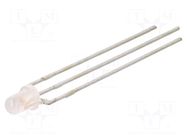 LED; red/green; 3mm; 45°; Front: convex; 2÷2.4/2.1÷2.4VDC LITEON