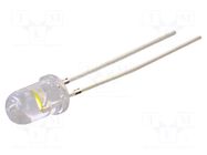 LED; white cold; 5mm; 30000÷40000mcd; 30°; Front: convex; 6500K OPTOSUPPLY
