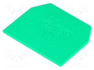 End plate; green; Width: 1mm; polyamide; -25÷100°C POKÓJ