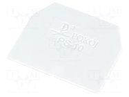 End plate; grey; polyamide; 1mm POKÓJ