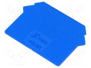 End plate; blue; Width: 1mm; polyamide; -25÷120°C; UL94V-0 POKÓJ