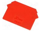 End plate; red; Width: 1mm; polyamide; -25÷120°C; UL94V-0; ZUG POKÓJ