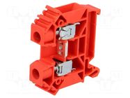 Splice terminal: rail; 57A; 1kV; screw terminal; red; polyamide POKÓJ