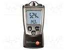 Thermo-hygrometer; LCD; -10÷50°C; 0÷100%RH; Accur: ±0.5°C; IP20 TESTO