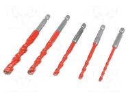 Drill set; steel; plastic cassette; Tip mat: tungsten carbide ALPEN-MAYKESTAG