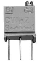 TRIMMER POTENTIOMETER, 5KOHM 12TURN THROUGH HOLE