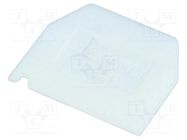 End plate; white; Width: 1mm; polyamide; -25÷100°C POKÓJ
