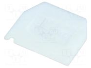 End plate; white; polyamide; 1mm POKÓJ