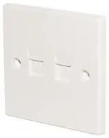 SHUTTERED KEYSTONE FACEPLATE, 2PORT, WHT