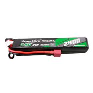 Gens ace 25C 2400mAh 2S2P 7.4V Saddle Airsoft Gun Lipo Battery with Mini Deans(T) Plug, Gens ace