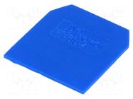 End/partition plate; blue; polyamide; 1mm POKÓJ