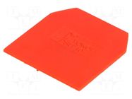 End/partition plate; red; polyamide; 1mm POKÓJ