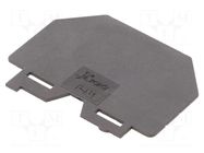 Separating plate; black; polyamide; 1mm POKÓJ