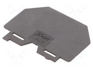 Separating plate; black; polyamide; 1mm POKÓJ