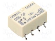 Relay: electromagnetic; DPDT; Ucoil: 9VDC; Icontacts max: 1A; SMD OMRON Electronic Components