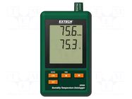 Data logger; temperature,humidity; Display: LCD; ±0.8°C; ±4%; 282g EXTECH