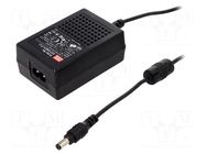 Power supply: switching; 24VDC; 1.04A; Out: 5,5/2,1; 25W; 85÷264VAC MEAN WELL