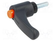 Lever; adjustable; Thread len: 20mm; Lever length: 44mm; -30÷130°C ELESA+GANTER