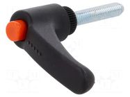Lever; adjustable; Thread len: 35mm; Lever length: 63mm; -30÷130°C ELESA+GANTER