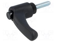 Lever; adjustable; Thread len: 20mm; Lever length: 30mm; -30÷130°C ELESA+GANTER