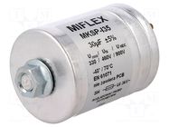 Capacitor: polypropylene; 30uF; 900VDC; 18A; Leads: M6 screws; ±5% MIFLEX