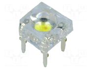 LED Super Flux; yellow/white; 7.62x7.62mm; bicolour; 120°; 20mA OPTOSUPPLY