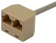 SPLITTER CABLE, RJ45 PLUG-2X JACK, 330MM