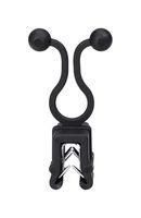 CABLE CLIP, EDGE, NYLON 6.6 HS/HIR, BLK