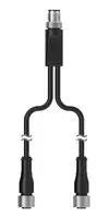 SENSOR SPLITTER, M12, 4P PLUG-RCPT