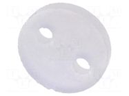 Spacer sleeve; LED; Øout: 5mm; ØLED: 5mm; L: 1.5mm; natural; UL94V-2 FIX&FASTEN