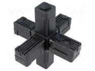 Mounting coupler; for profiles; polyamide; -30÷100°C; I: 77mm ELESA+GANTER