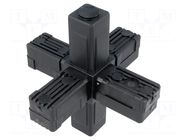 Mounting coupler; for profiles; polyamide; -30÷100°C; I: 77mm ELESA+GANTER