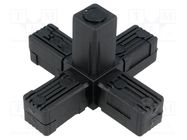 Mounting coupler; for profiles; polyamide; -30÷100°C; I: 77mm ELESA+GANTER