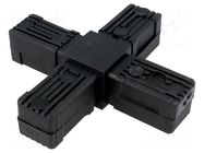 Mounting coupler; for profiles; polyamide; -30÷100°C; I: 77mm ELESA+GANTER
