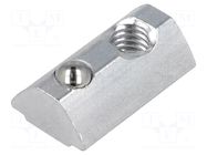 Nut; for profiles; Width of the groove: 8mm; steel; zinc; T-slot FATH