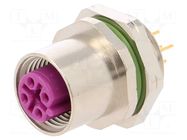 Connector: M12; socket; PIN: 5; female; THT; B code-Profibus LUMBERG AUTOMATION