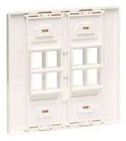 FACEPLATE, 8PORT, WHITE