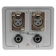 FLOOR/WALL PANEL, 4PORT, XLR-1/4" JACK