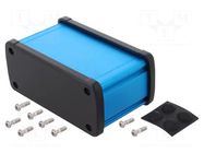 Enclosure: multipurpose; X: 115.1mm; Y: 69mm; Z: 51.6mm; aluminium GAINTA