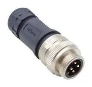 SENSOR CONN, 7/8", PLUG, 4POS, CABLE