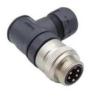 SENSOR CONN, 7/8", R/A PLUG, 5POS, CABLE