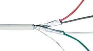 SHIELDED CABLE MULTIPAIR, 2PAIR, 22AWG, 500FT, 300V, WHITE