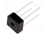 Bridge rectifier: single-phase; Urmax: 800V; If: 6A; Ifsm: 150A DC COMPONENTS